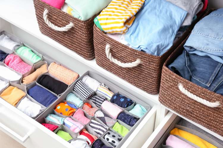 Home organizer set, a decluttering birthday gift idea for wife, promoting a tidy and stress-free home (via Canva)