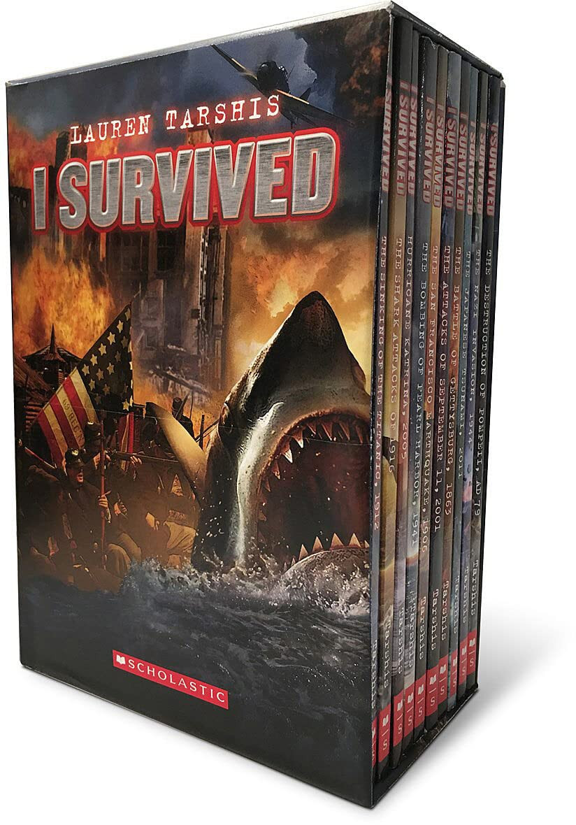 I Survived book series box set featuring various book covers