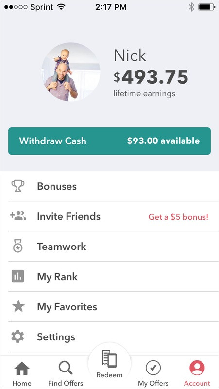ibotta app earnings screenshot