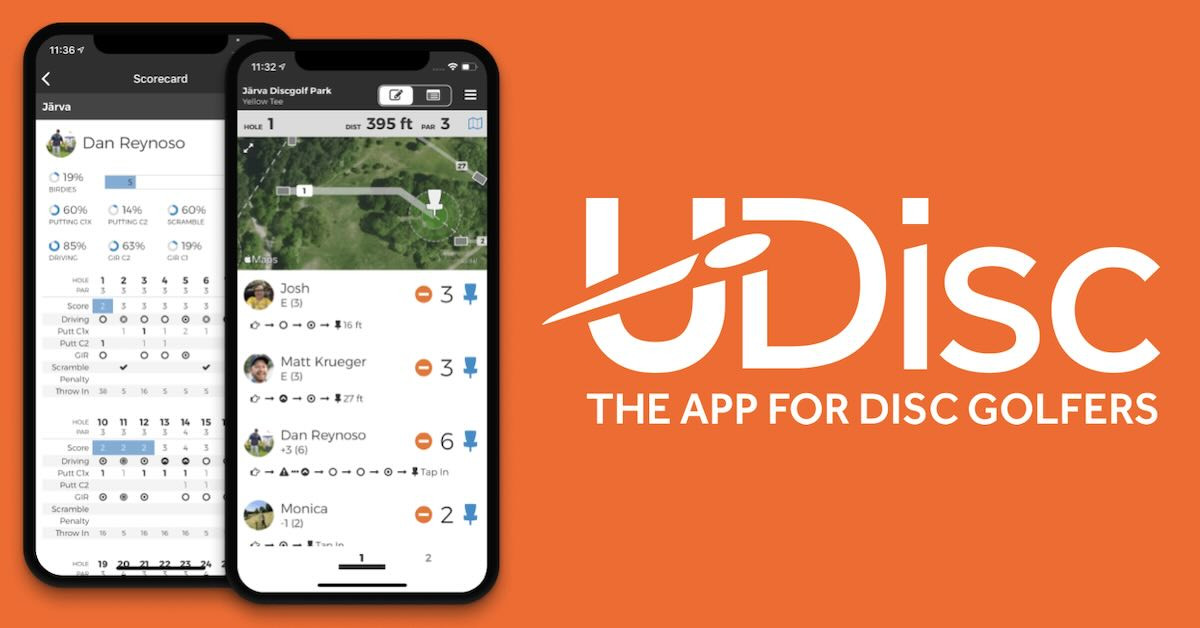 UDisc app interface on a phone