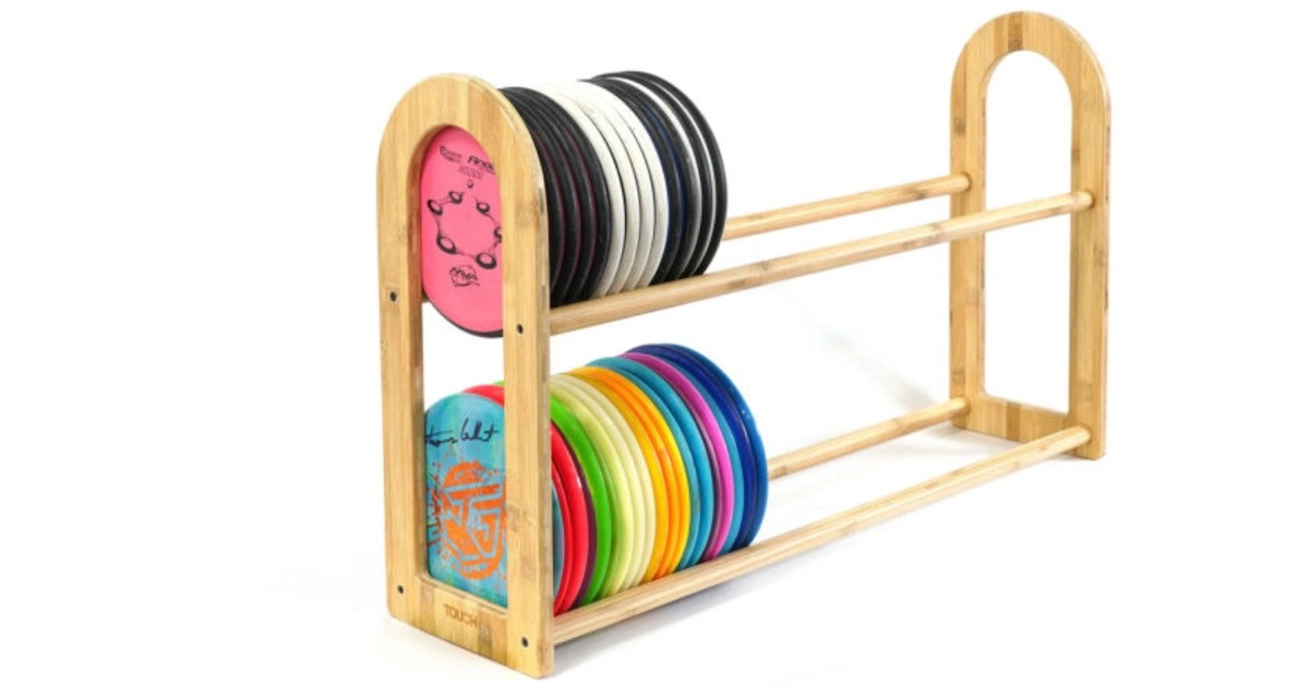 TOUCH Disc Golf wooden disc rack