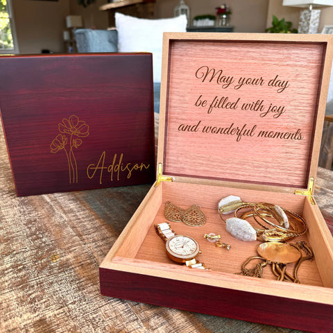 Cherry Wood Jewelry Chest
