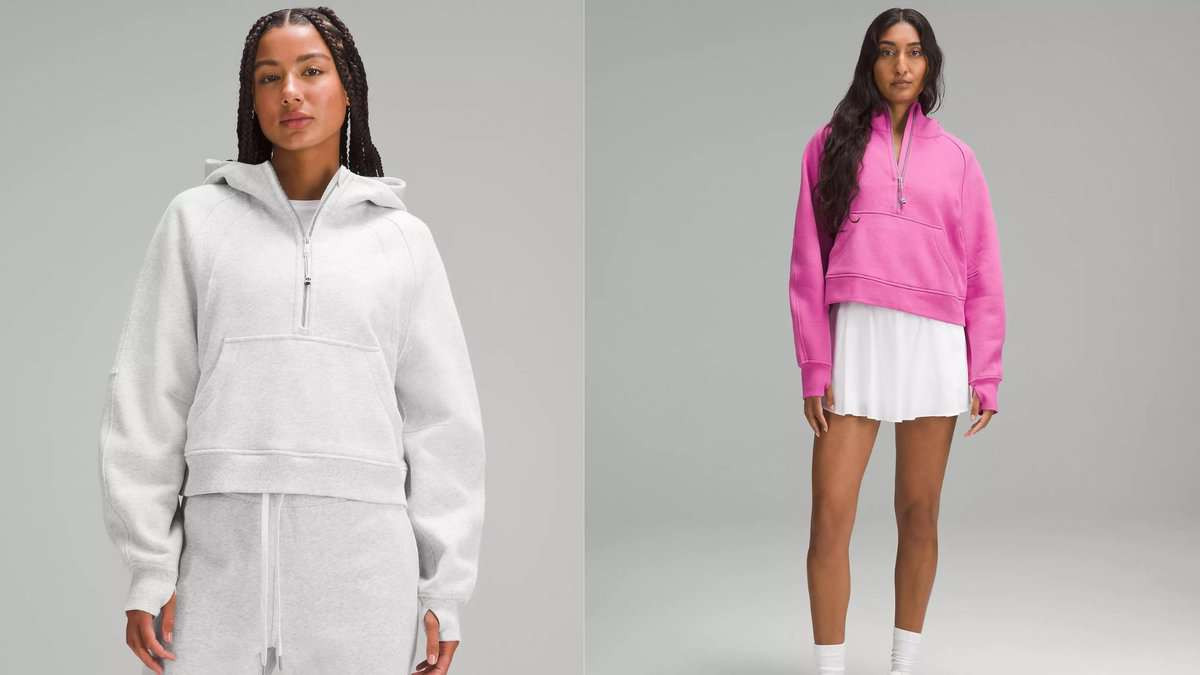 Lululemon Scuba Oversized Half-Zip Hoodie, trendy and comfortable clothing gifts for 18 year old girls who prioritize style and coziness.