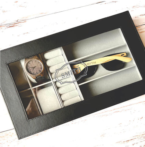 Personalized Watch Box Organizer for Men