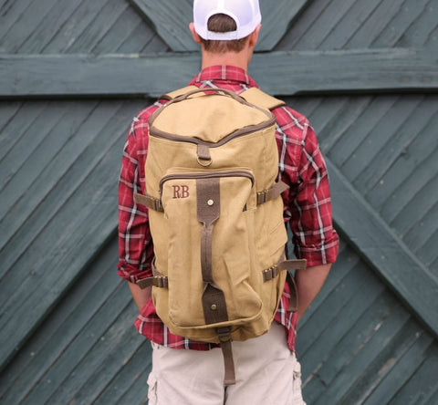 Personalized Duffel Backpack for Men