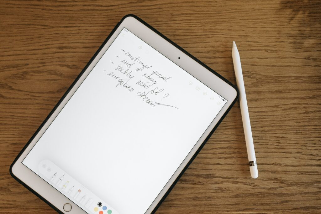 Digital Artist using an iPad Stylus