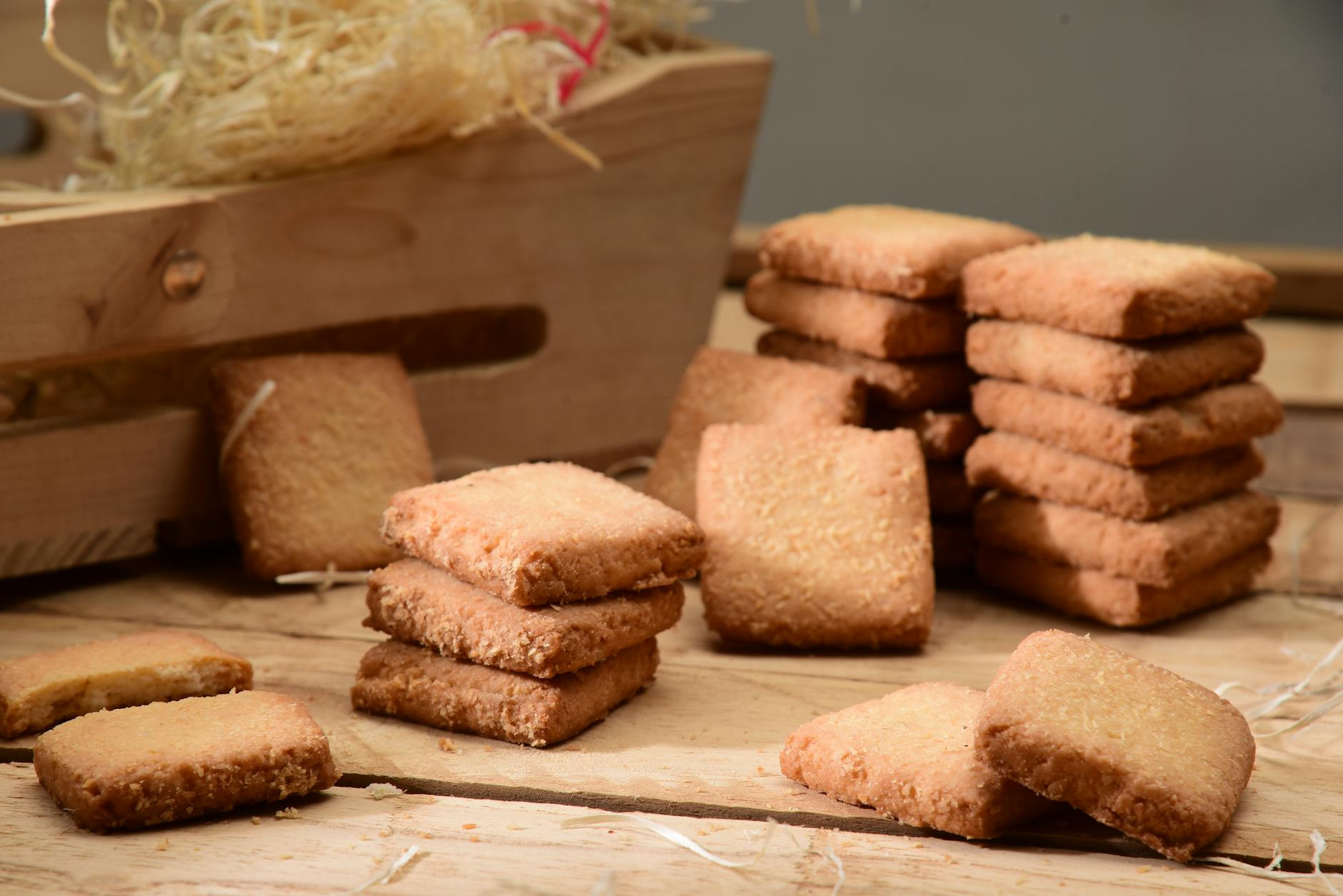 Shortbread cookies on wooden table - a great gift idea for mom