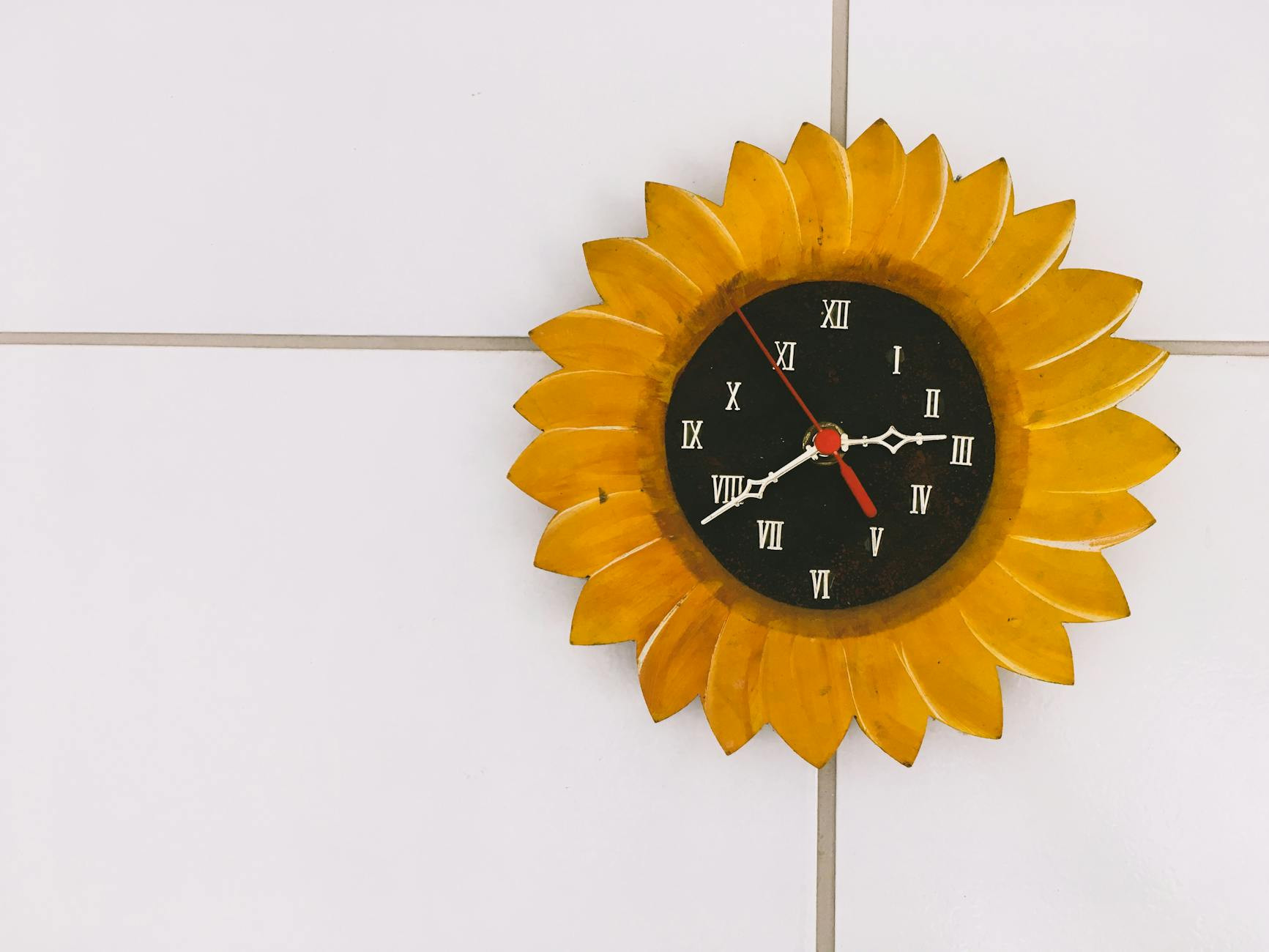 sunflower wall clock