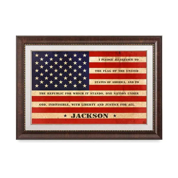 Personalized American Flag Art - Custom Military Gift for Veterans and Families