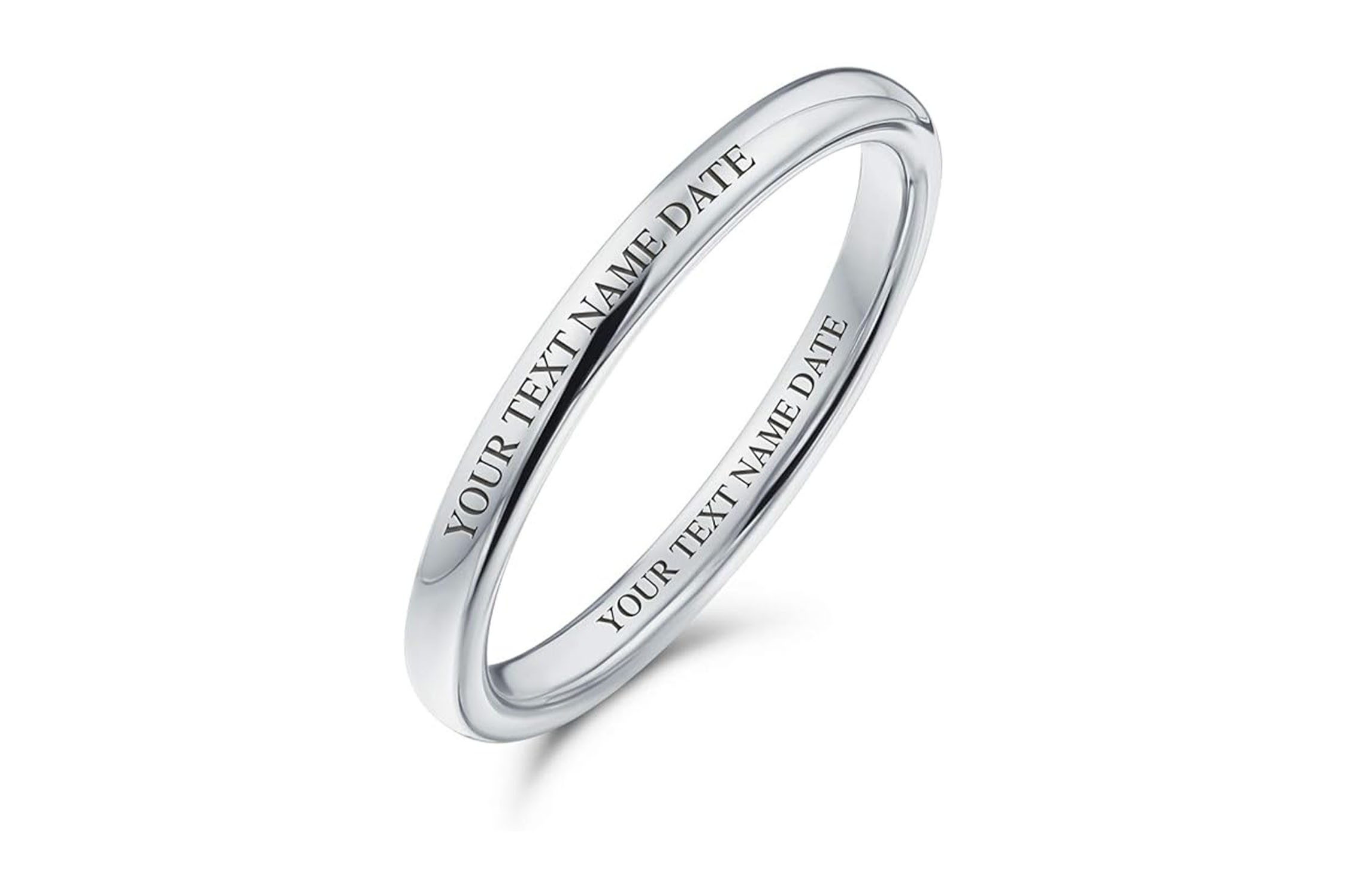 Engravable silver ring