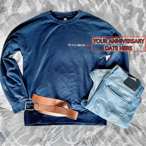 Anniversary Shirt for Men: Personalized cotton blend anniversary t-shirt with custom date, comfortable and stylish 4th anniversary apparel gift