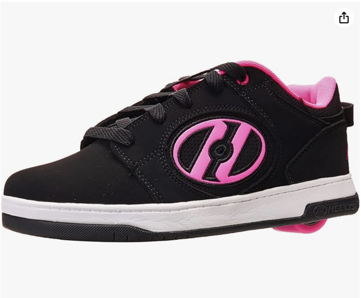Girl wearing Heelys roller shoes for active play