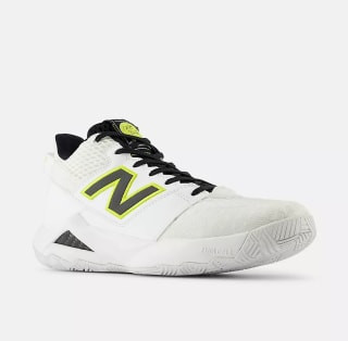 White and pink New Balance Coco CG2 tennis shoes