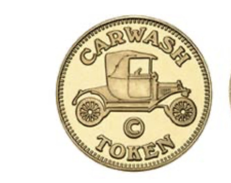 Car wash tokens in a small bag, representing a practical and helpful gift idea