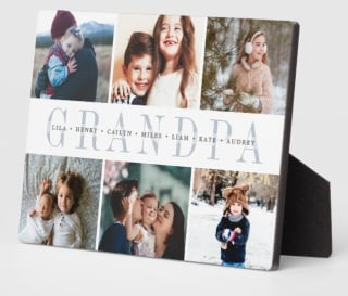 Custom Grandpa Photo Collage Plaque