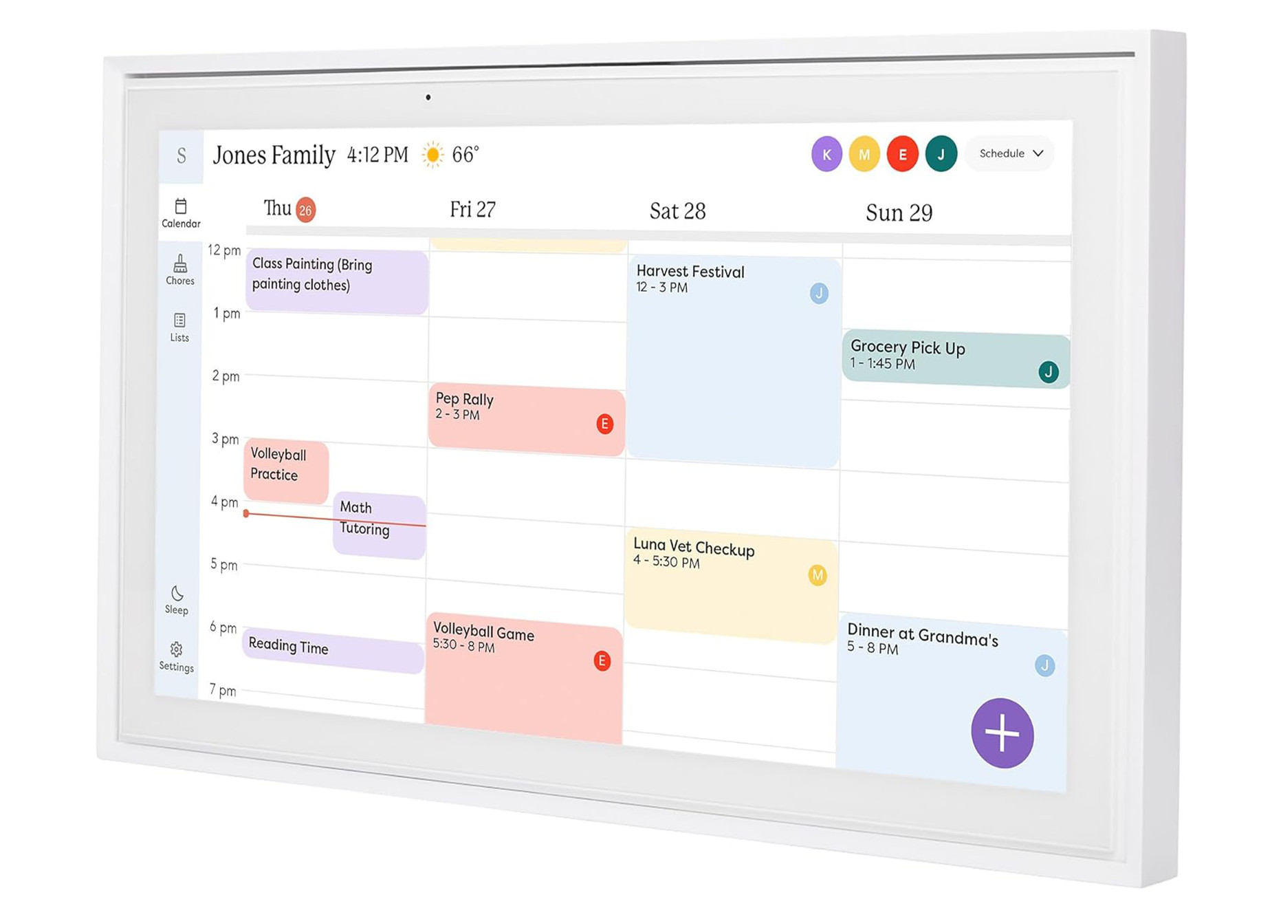 Skylight 15-Inch Digital Calendar, a modern and unique Christmas gift for organized individuals and families