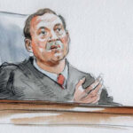 Justice Samuel Alito speaking from the bench at the Supreme Court, as his 2023 financial disclosure form becomes public