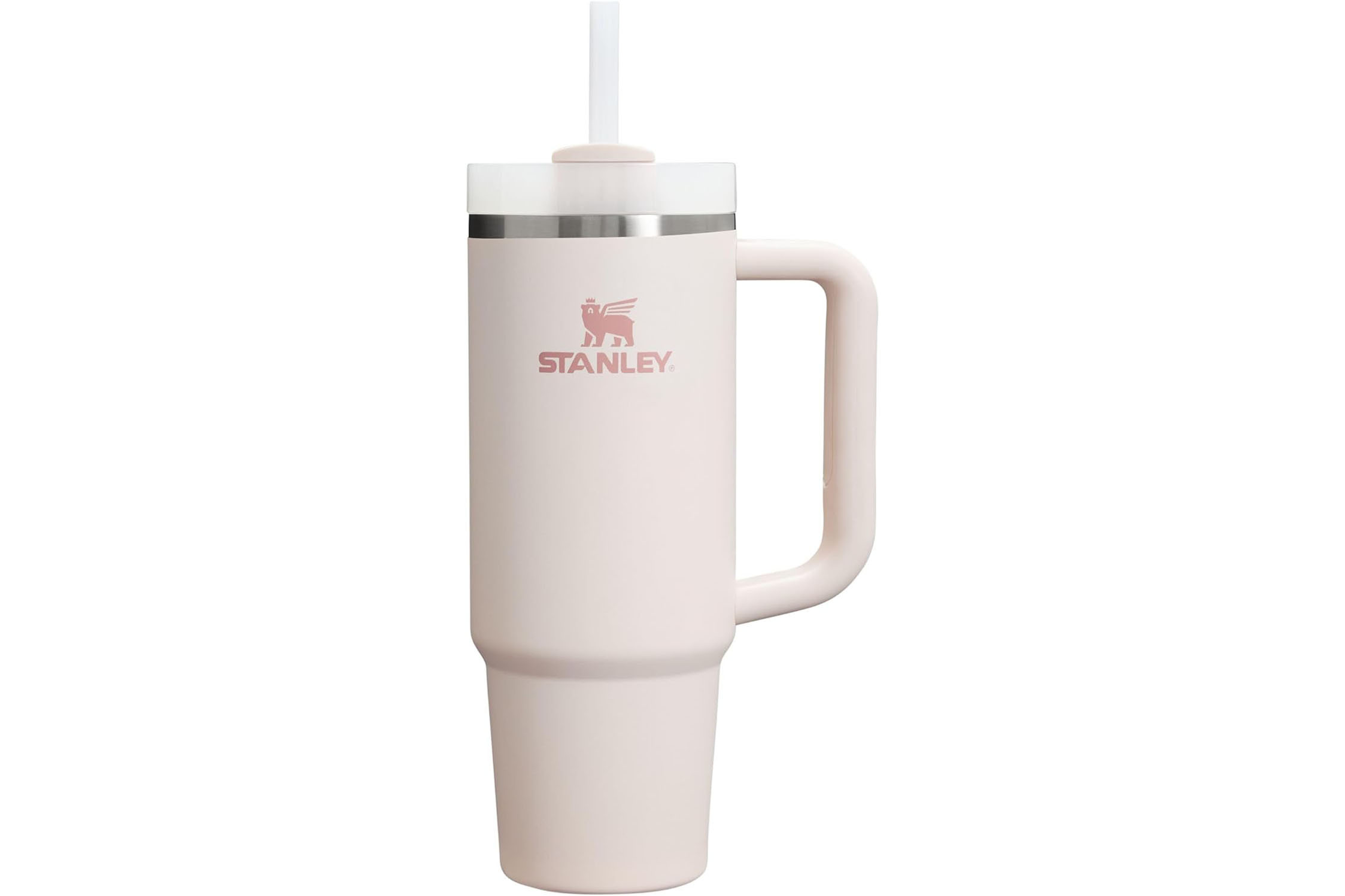 White tumbler with straw
