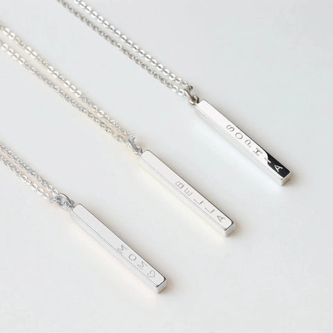 Sterling Silver Bar Necklace