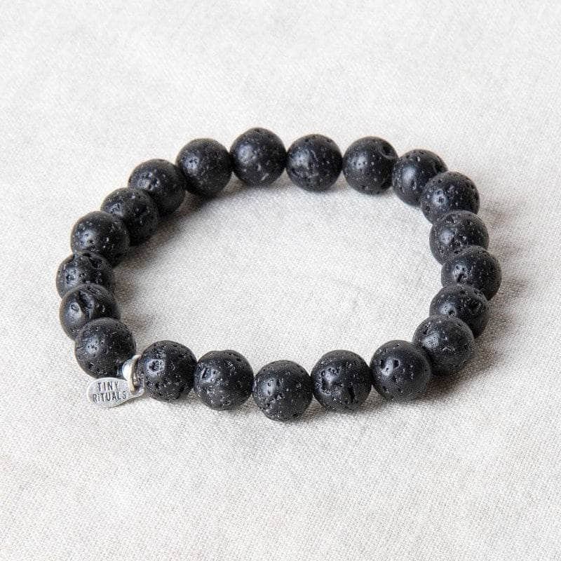Lava Stone and Black Onyx Bracelet for men