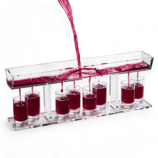 Stunning 8 Cup Lucite Waterfall Fountain Set