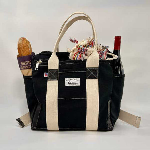 Canvas tote backpack camping gift