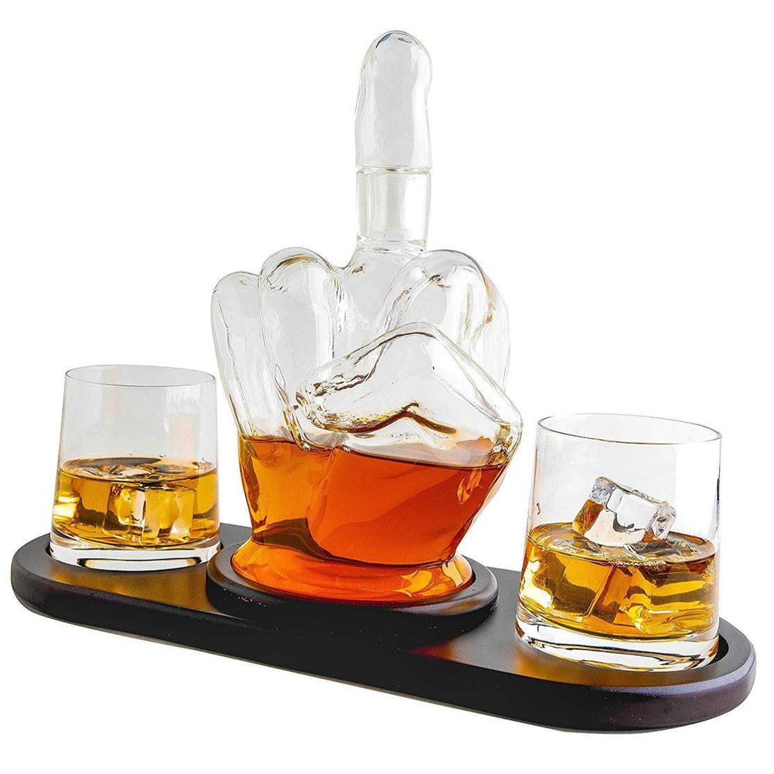 Bold Middle Finger Whiskey Decanter Gag Gift