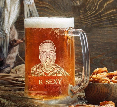 Custom Picture on Beer Mug Personalized Drinkware