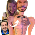 Custom face blow up doll gag gift for women