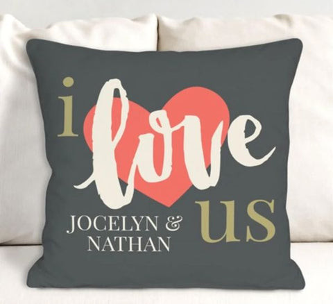 I Love Us Throw Pillow