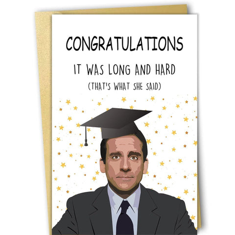 Michael Scott Grad Card for &quot;The Office&quot; Fans