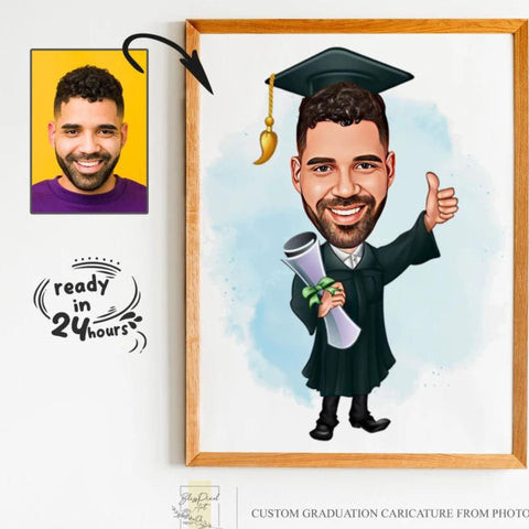 Custom Graduation Cartoon Portrait