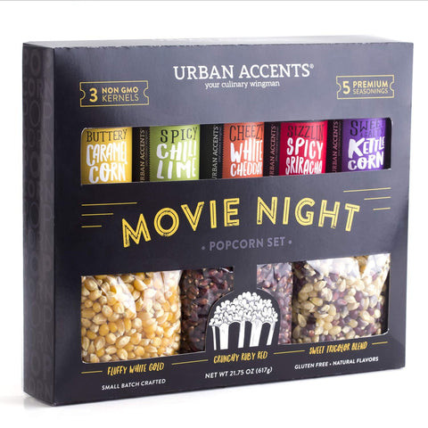 Movie Night Popcorn Pack with Gourmet Seasonings