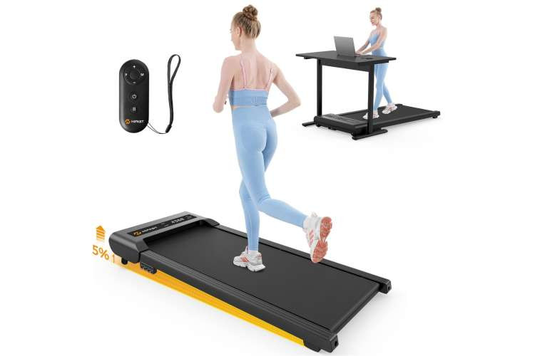 Walking pad, a practical random birthday gift idea for wife, promoting home fitness and convenient exercise (via Amazon)
