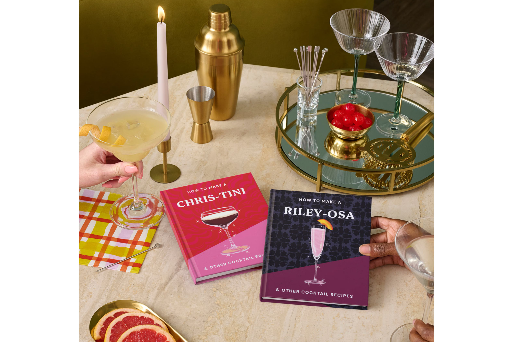 Wonderbly Personalized Cocktail Book, a unique Christmas gift for cocktail enthusiasts