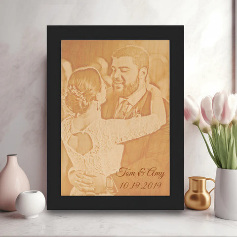 Custom Wooden Etched Photo