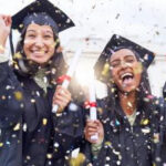 Students celebrating on graduation day