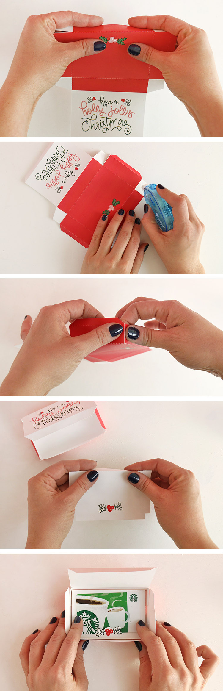 assemble diy gift card box
