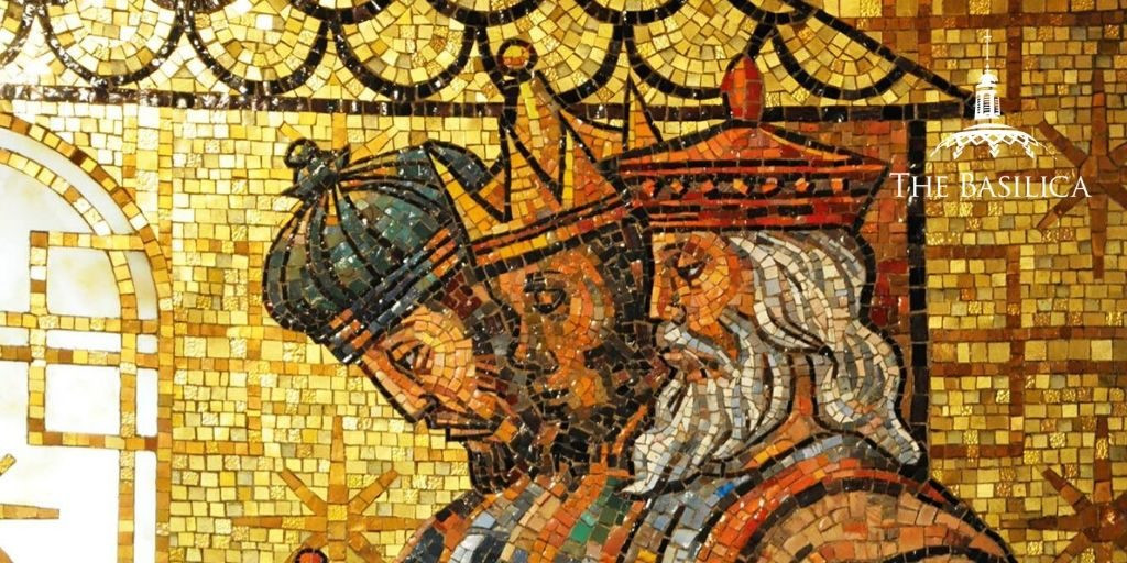 Biblical Magi Visiting Jesus