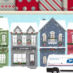 Wrapped gift in transit