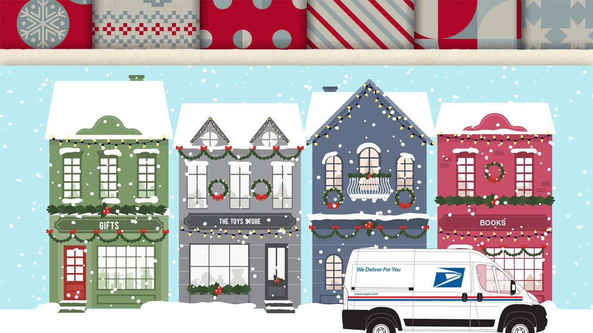 Wrapped gift in transit