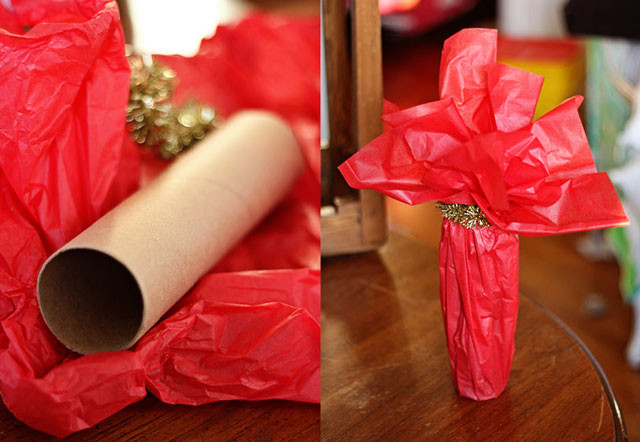 Red Cardboard Tube Gift Wrap