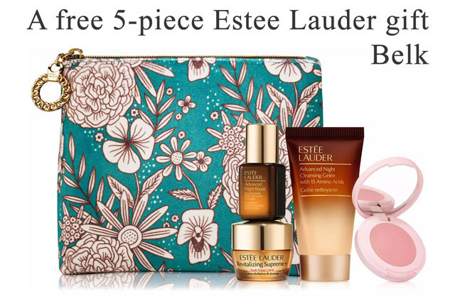 Estee Lauder gift at Belk featuring Advanced Night Repair and Revitalizing Supreme+ products