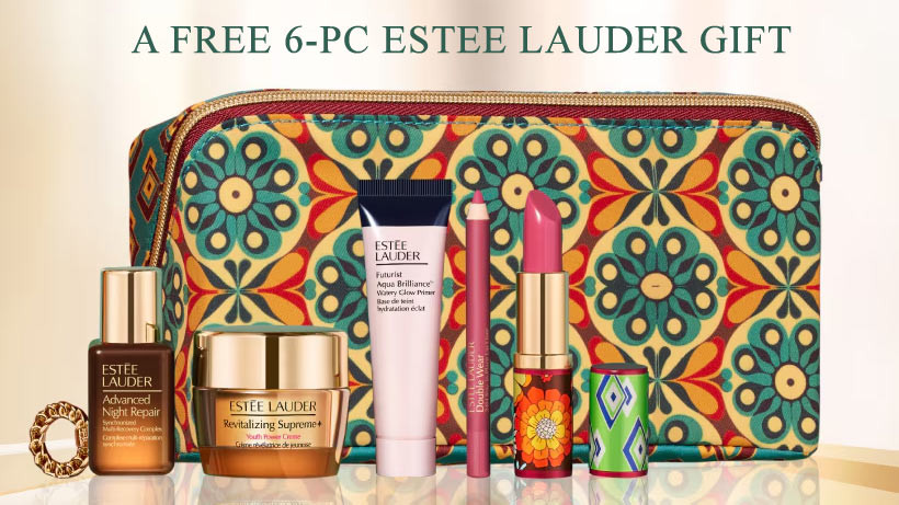 Estee Lauder gift with purchase featuring Revitalizing Supreme+ and Advanced Night Repair products