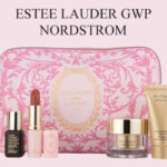 Estee Lauder gift at Nordstrom, featuring Advanced Night Repair and Re-Nutriv products in a Laduree cosmetic bag