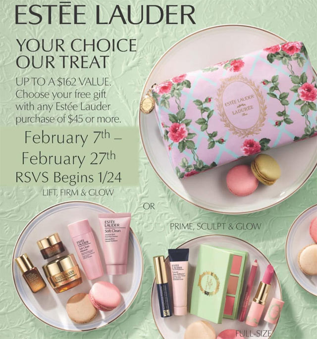 Estee Lauder gift at Dillard's including Revitalizing Supreme+ and Advanced Night Repair products