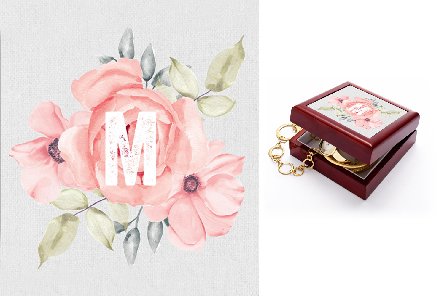 Floral keepsake box