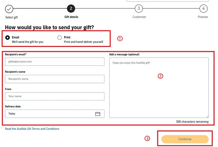 Gift an Audible Membership by Email