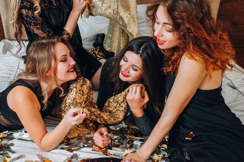 Girls having fun during an engagement party