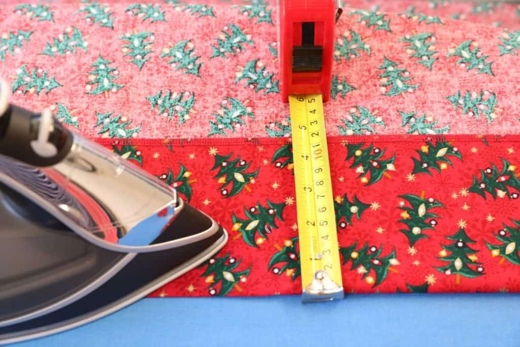 Iron down top to create seam pocket